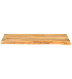 Dessus de table à bord vivant 80x40x3,8 cm bois massif manguier