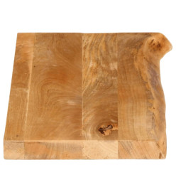 Dessus de table à bord vivant 70x20x3,8 cm bois massif manguier