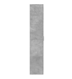 Buffet haut gris béton 70x35x180 cm bois d'ingénierie