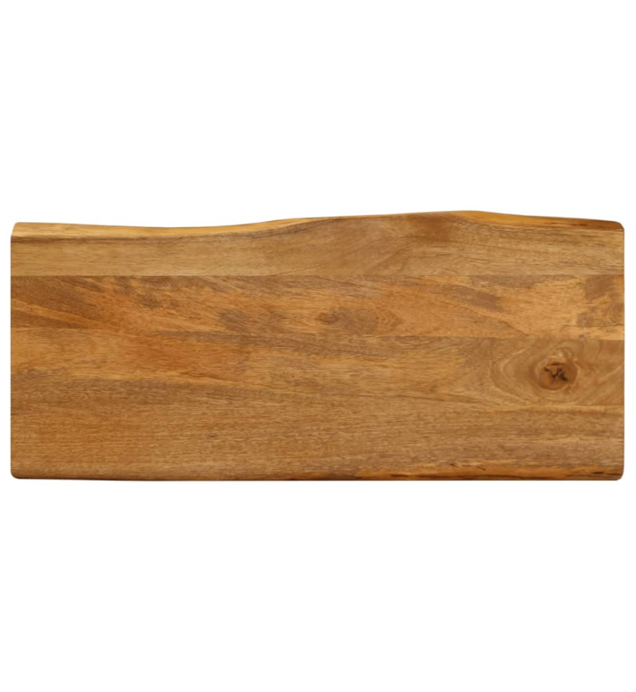 Dessus de table 80x40x2,5 cm bord vivant bois massif manguier