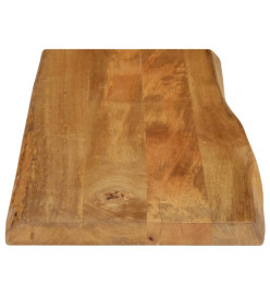 Dessus de table 100x40x2,5 cm bord vivant bois massif manguier