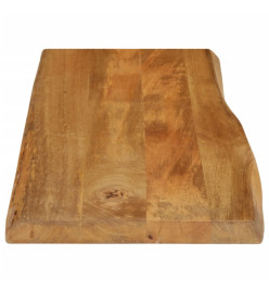 Dessus de table 100x40x3,8 cm bord vivant bois massif manguier