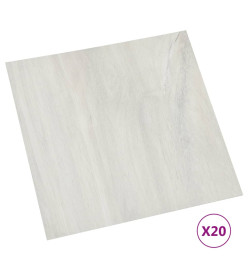 Planches de plancher autoadhésives 20 pcs PVC 1,86 m² Crème