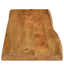 Dessus de table 120x40x3,8 cm bord vivant bois massif manguier