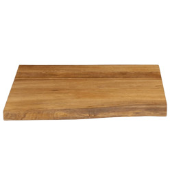 Dessus de table 80x80x3,8 cm bord vivant bois massif manguier