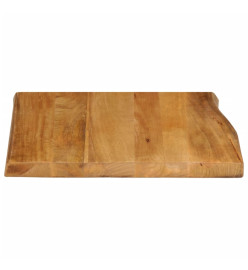 Dessus de table 80x80x3,8 cm bord vivant bois massif manguier