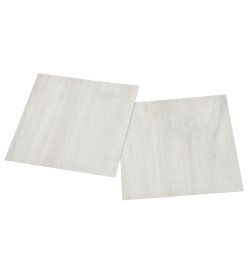 Planches de plancher autoadhésives 20 pcs PVC 1,86 m² Crème