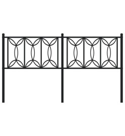 Tête de lit métal noir 150 cm