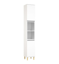 Ensemble de meubles salle de bain 3 pcs blanc bois d'ingénierie