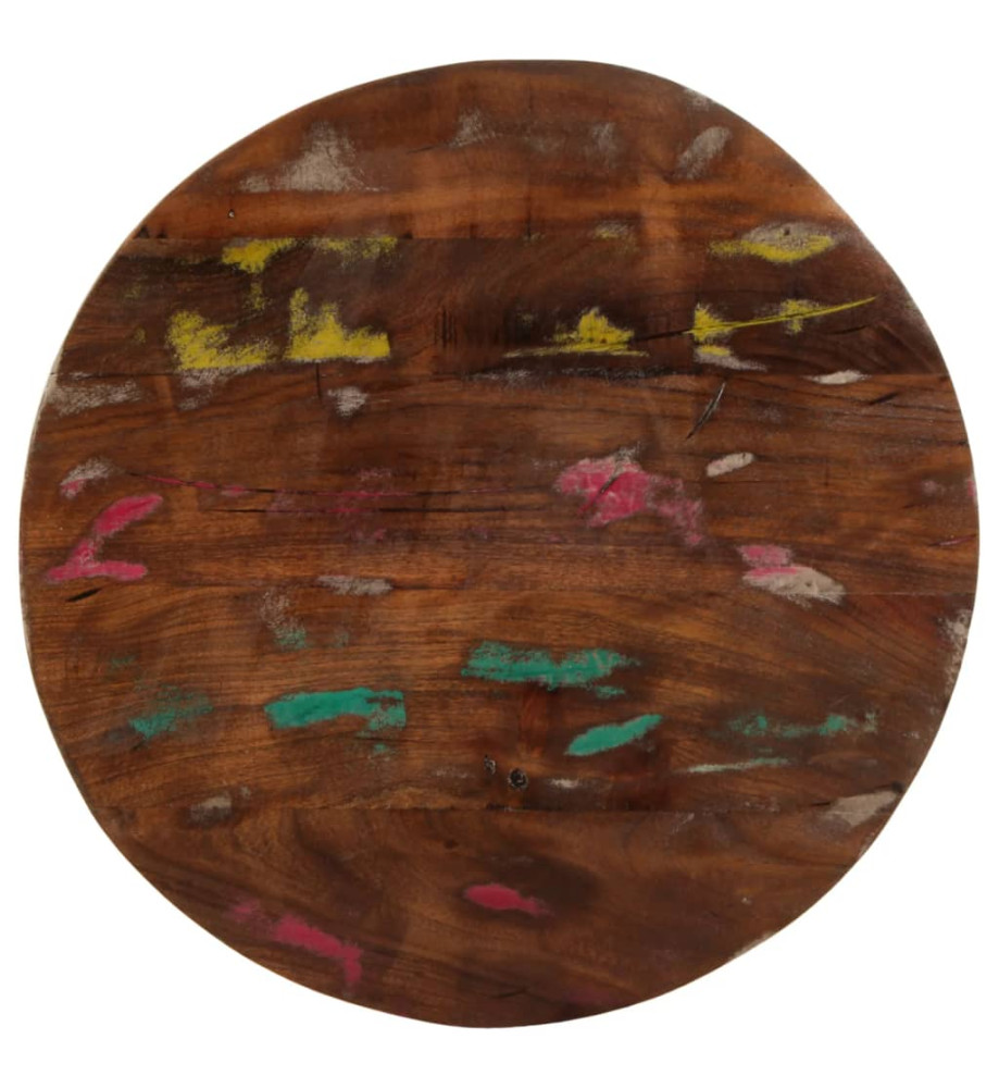 Dessus de table Ø 60x2,5 cm rond bois massif de récupération