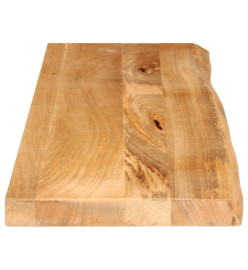 Dessus de table à bord vivant 110x40x3,8cm bois massif manguier