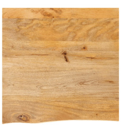 Dessus de table à bord vivant 60x60x3,8 cm bois massif manguier