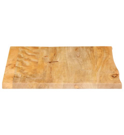 Dessus de table à bord vivant 60x60x3,8 cm bois massif manguier