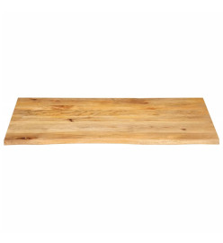 Dessus de table à bord vivant 100x60x3,8cm bois massif manguier