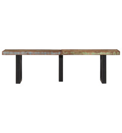 Banc 160 cm bois de récupération massif et acier