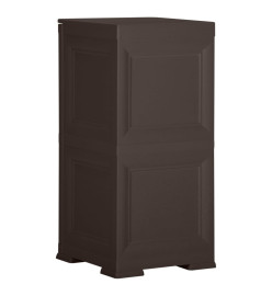 Armoire en plastique 40x43x85,5 cm Design de bois Marron