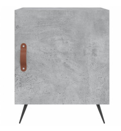 Table de chevet gris béton 40x40x50 cm bois d’ingénierie