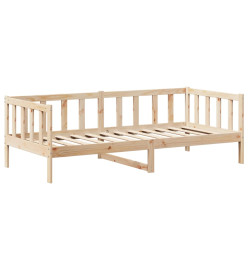 Ensemble de lit de jour et de banc et toit 90x200 cm pin massif