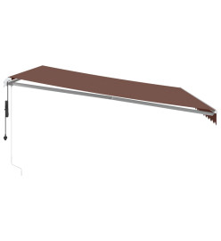 Auvent rétractable automatique marron 450x350 cm