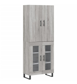 Buffet haut Sonoma gris 69,5x34x180 cm Bois d'ingénierie