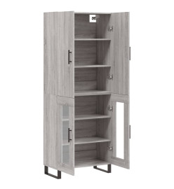 Buffet haut Sonoma gris 69,5x34x180 cm Bois d'ingénierie