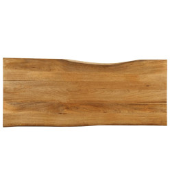 Dessus de table 140x60x2,5 cm bord vivant bois massif manguier