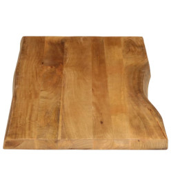 Dessus de table 140x60x2,5 cm bord vivant bois massif manguier