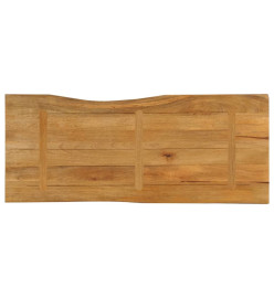 Dessus de table 140x60x2,5 cm bord vivant bois massif manguier