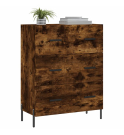 Buffet chêne fumé 69,5x34x90 cm bois d'ingénierie