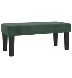 Banc Vert foncé 70x30x30 cm Velours