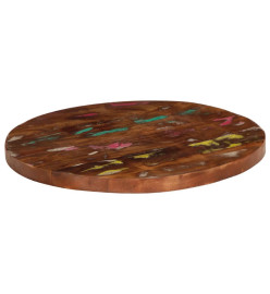 Dessus de table Ø 60x1,5 cm rond bois massif de récupération