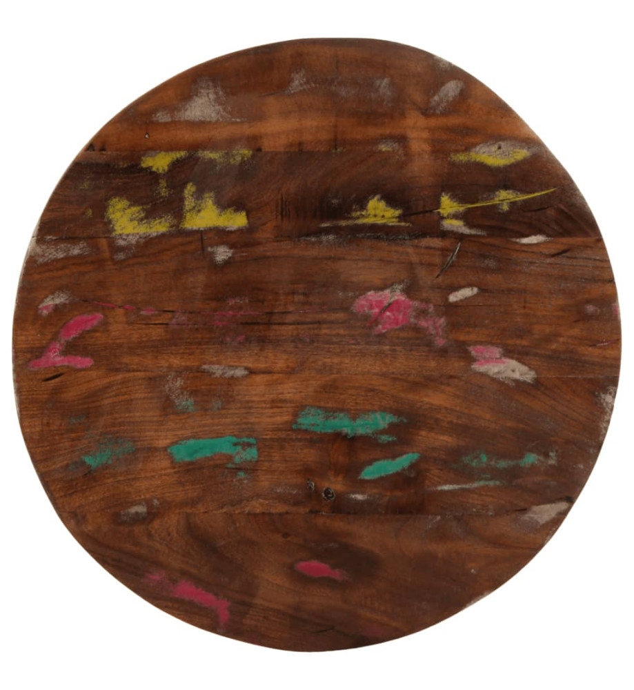 Dessus de table Ø 50x2,5 cm rond bois massif de récupération