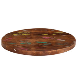 Dessus de table Ø 80x2,5 cm rond bois massif de récupération