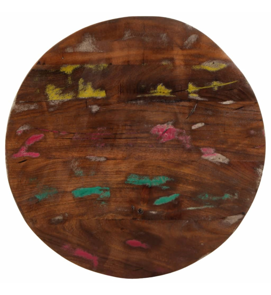 Dessus de table Ø 70x2,5 cm rond bois massif de récupération