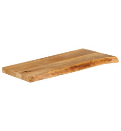 Dessus de table à bord vivant 140x30x2,5cm bois massif manguier