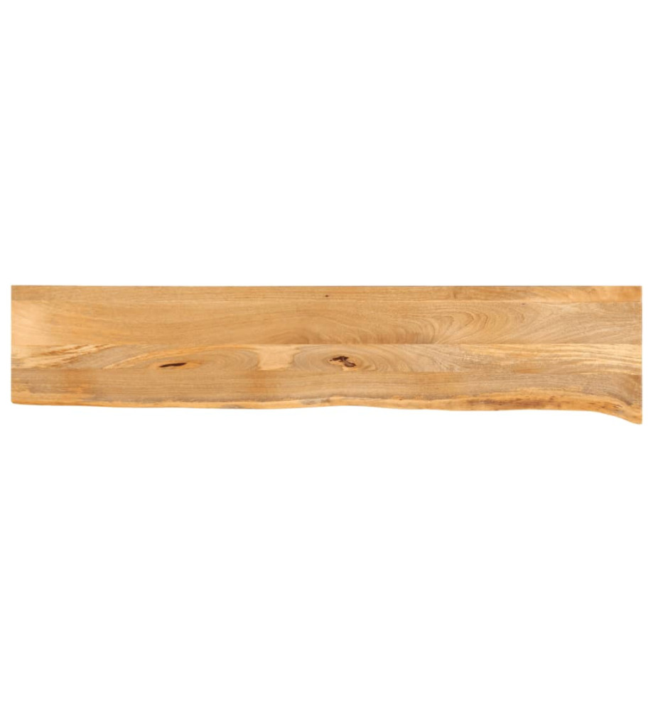 Dessus de table à bord vivant 180x40x2,5cm bois massif manguier