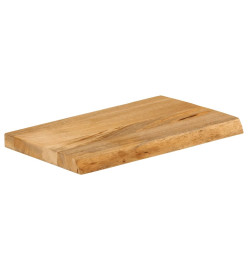 Dessus de table à bord vivant 60x40x2,5 cm bois massif manguier