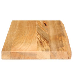 Dessus de table à bord vivant 60x20x2,5 cm bois massif manguier