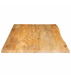 Dessus de table à bord vivant 100x60x2,5cm bois massif manguier