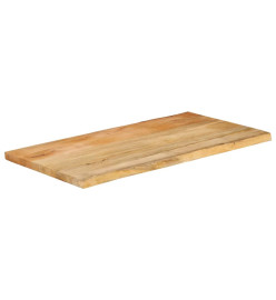 Dessus de table 110x60x2,5 cm bord vivant bois massif manguier