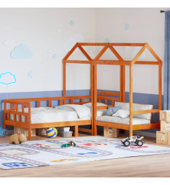 Ensemble de lit de jour avec toit 90x190 cm bois massif de pin