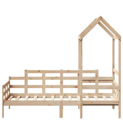 Lit de jour avec toit 80x200 cm bois de pin massif