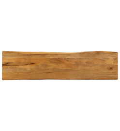 Dessus de table 160x40x3,8 cm bord vivant bois massif manguier