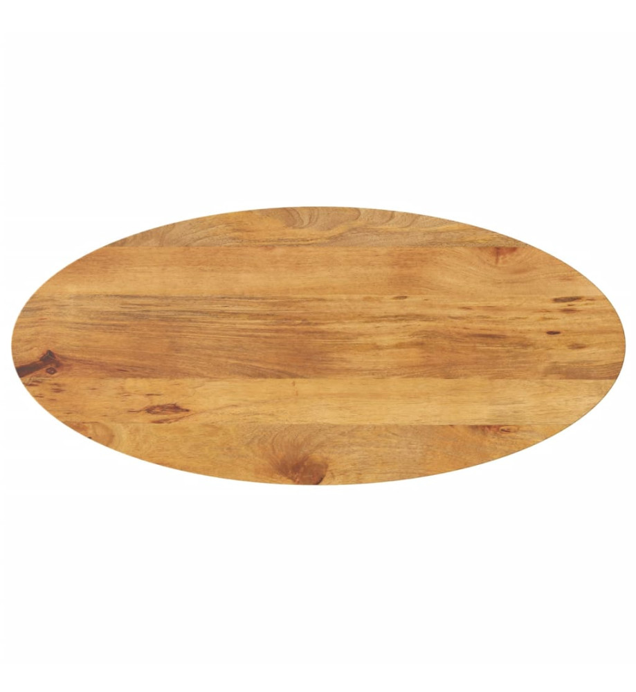 Dessus de table 140x50x3,8 cm ovale bois massif de manguier