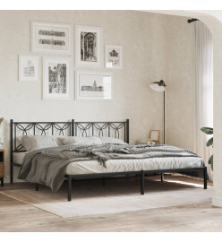 Tête de lit métal noir 200 cm