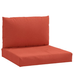 Coussins de palette lot de 2 rouge mélangé tissu