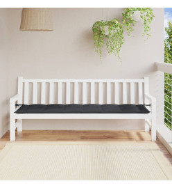 Coussin de banc de jardin anthracite mélangé 200x50x7 cm tissu