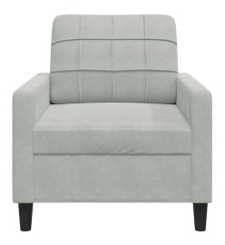 Fauteuil Gris clair 60 cm Velours