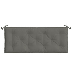 Coussin de banc de jardin gris foncé mélangé 120x50x7 cm tissu