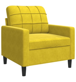 Fauteuil Jaune 60 cm Velours